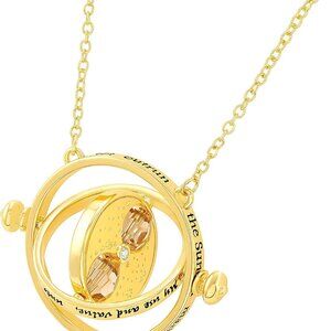 Jewelry Brass Time Turned Hourglass Necklace 22" Vintage Magical Gift